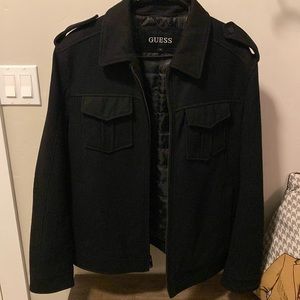 Guess Zip-Up Military Style Jacket Size Medium